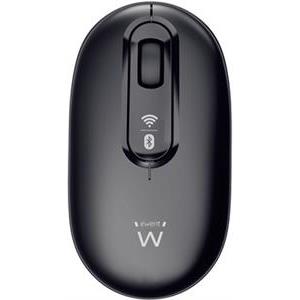 Mouse Ewent Dual-Connect Wireless, 1200dpi, Bluetooth, USB, Black