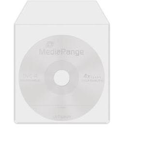 MediaRange Plastic sleeves for 1 disc, with flap, transparent, Pack 50