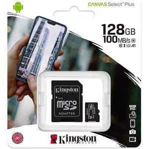 Memorijska kartica KINGSTON Canvas Select Plus Micro SDCS2/128GB, SDXC 128GB, Class 10 UHS-I + adapter