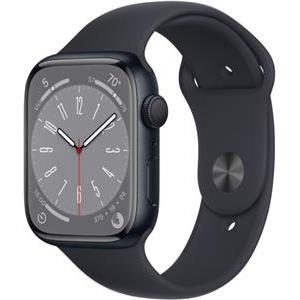 Refurbished Apple Watch Series 8 (2022), 45mm, GPS Cellular, Midnight Aluminum