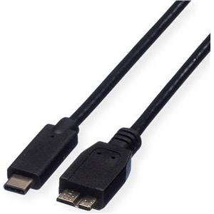 Roline USB3.1 kabel TIP C-microB M/M, 0.5m, crni