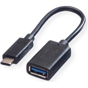 Roline VALUE adapter USB-C(M) na USB TIP-A (F), 0.15m, crni