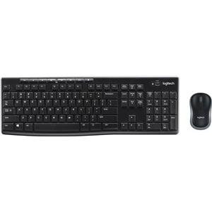 Tipkovnica + miš Logitech MK270 Wireless Desktop, bežična, crna, USB 