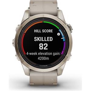 Garmin fenix 7S PRO Sapphire SOLAR SoftGold SS Limestone kožni remen, 010-02776-30