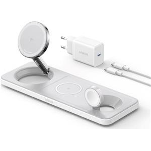 MagGo 15W 3-in-1 horizontal magnetic station White