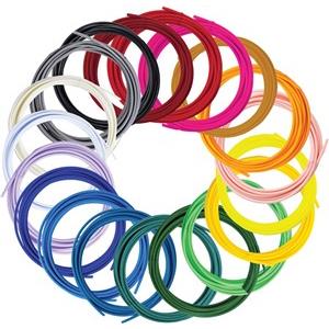 3Doodler Filament FLOW 20 PLA 20 Farben Nachfüllpack Polylactic acid (PLA) Black, Blue, Dark Green, Dark pink, Gold, Green, Lilac, Navy, Orange, Pink, Transparent, White, Yellow