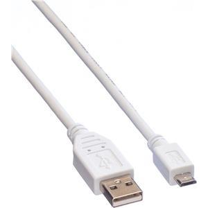 Roline VALUE USB2.0 kabel TIP A(M) na Micro B(M), 0.15m