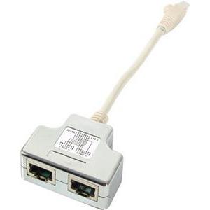 Razdjelnik RJ45 M -> 2xRJ45 Ž (1x10/100BaseT+1xISDN), oklopljeni, s kabelom 0,15 m