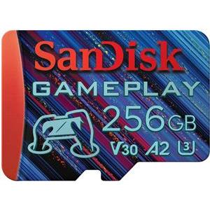 SanDisk GamePlay microSDXC UHS-I Card, 256GB Gaming microSDXC, 190MB/s, 130MB/s W, UHS-I, V30, U3, C10, RPD1