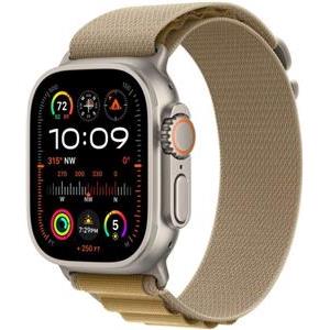 APPLE Watch Ultra 2 GPS + Cellular 49mm Natural Titanium Case with Tan Alpine Loop - Small