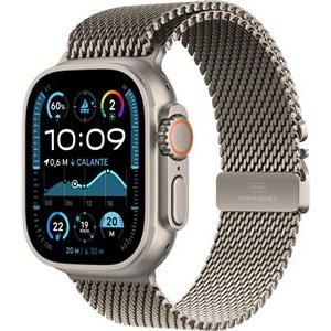 Apple Watch Ultra 2 GPS + Cellular 49mm Natural Titanium Case with Natural Titanium Milanese Loop - M