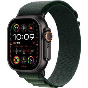 APPLE Watch Ultra 2 GPS + Cellular 49mm Black Titanium Case with Dark Green Alpine Loop - Small