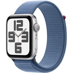 APPLE Watch SE GPS + Cellular 44mm Silver Aluminium Case with Blue Cloud Sport Loop