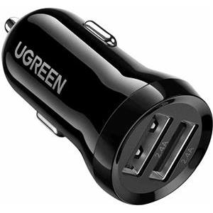 UGREEN auto punjač 24W, 2×USB-A, crni