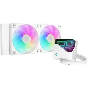 AIO Liquid Cooler DeepCool LT240 WH ARGB, 240mm, RGB, white