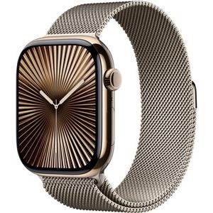 APPLE Watch Series 10 GPS + Cellular 46mm Natural Titanium Case with Stone Grey Sport Band - M/L