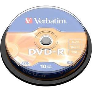 DVD-R Verbatim Matt Silver, Kapacitet 4.7GB, 10 komada, Brzina 16×