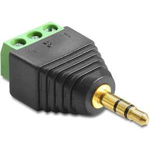 Adapter DELOCK, 3.5mm audio jack (M) na 3 pin terminal