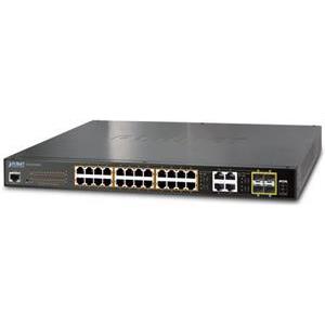 Planet GS-4210-24P4C 24P Gigabit HP POE 4 Gig TP SFP Mngd Switch (220W)