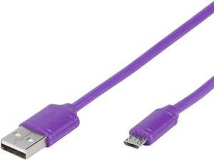 Kabel, USB A muški na USB B micro muški, 1m, ljubičasti, Vivanco bulk