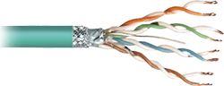 Transmedia SFTP-Cable, Stranded Wire, CAT5e. green, on spool, 100 m