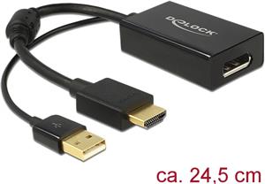 Adapter HDMI-A M > Displayport 1.2 Ž Delock 62667 crni