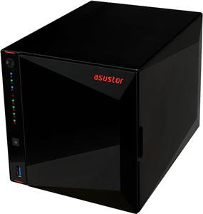 ASUSTOR Tower - 4 Bay NAS, Intel Gemini Lake Quad-Core, 4GB DDR4 SODIMM , 2.5 GbE x 2, USB 3.2 Gen-1 x 3, WOW (Wake on WAN), Toolless installation, AES-NI hardware encryption, MyArchive, MyArchive, SS