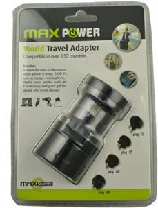 MAXPOWER ADAPTER UNIVERZALNI PUTNI WP-3UT CRNI