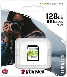 Memorijska kartica KINGSTON Canvas Select Plus SDS2/128GB, SDXC 128GB, Class 10 UHS-I