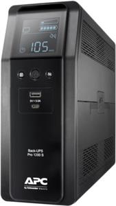 APC Back UPS Pro BR 1200VA 720W 1200VA, 8x IEC C13 Outlets, AVR, LCD Interface, Sinewave