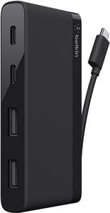 USB HUB BELKIN, USB-C na 2x USB-C i 2x USB-A, crni