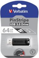 Verbatim USB3.0 Store'n'Go PinStripe 64GB, crni