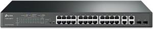 TP-Link T1500-28PCT JetStream 24-Port PoE+ Smart preklopnik (Switch), 24×10/100M, 4×G-LAN, 2×G SFP, 192W, 1U 19" rackmount