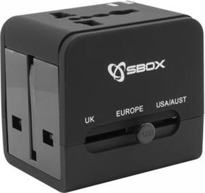 SBOX univerzalni putni adapter + USB punjač TA-23 2.1A