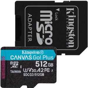 Memorijska kartica KINGSTON Canvas Go Plus Micro SDCG3/512GB, SDXC 512GB, Class 10 UHS-I + adapter