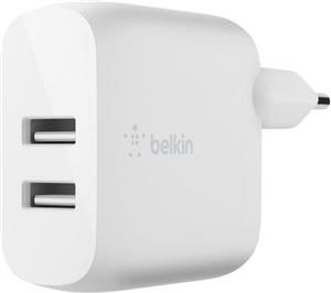 Kućni punjač BELKIN, 2x USB-A, kabel Lighting 1.5m, bijeli