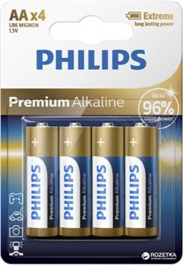 PHILIPS BATTERY AA - PREMIUM ALKALINE BLISTER 4 PCS (LR6)