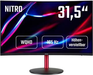 Monitor 31.5" LED ACER Nitro XZ322QUPbmiiphx, 144Hz, 4ms, 400cd/m2, 100M:1, zakrivljeni, crni