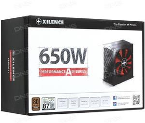 Xilence 650W Performance A+ III, ATX 2.52 80+ BRONZE, aktivan PFC, 2×PCIe, 5×SATA, 20+4-pina, 120mm ventilator, crno