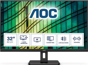 80cm/31,5 (3840x2160) AOC Essential-Line U32E2N 16:9 4ms HDMI DisplayPort VESA Speaker 4K UHD Black