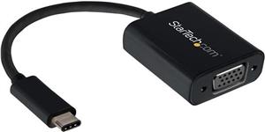 StarTech.com USB-C to VGA Adapter - Black - 1080p - Video Converter For Your MacBook Pro - USB C to VGA Display Dongle (CDP2VGA) - external video adapter - black