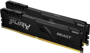 Kingston FURY Beast - DDR4 - kit - 32 GB: 2 x 16 GB - DIMM 288-pin - 2666 MHz / PC4-21300, KF426C16BB1K2/32