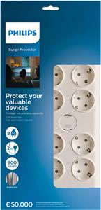 Philips surge protection with 8 sockets