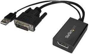 StarTech.com DVI to DisplayPort Adapter - USB Power - 1920 x 1200 - DVI to DisplayPort Converter - Video Adapter - DVI-D to DP (DVI2DP2) - display adapter - DVI-D to DisplayPort