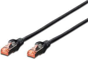 DIGITUS CAT 6 S/FTP patch cable, 0.5m, crni