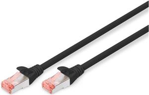 DIGITUS patch cable - 10 m - black