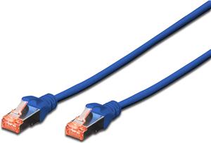 DIGITUS patch cable - 10 m - blue, RAL 5017