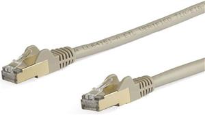 StarTech.com 5 m CAT6a Ethernet Cable - 10 Gigabit Category 6a Shielded Snagless RJ45 100W PoE Patch Cord - 10GbE Grey UL/TIA Certified - patch cable - 5 m - gray