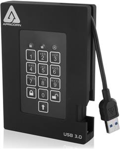 Apricorn Aegis Padlock Fortress - hard drive - 1 TB - USB 3.0