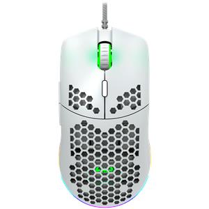 CANYON,Gaming Mouse with 7 programmable buttons, Pixart 3519 optical sensor, 4 levels of DPI and up to 4200, 5 million times key life, 1.65m Ultraweave cable, UPE feet and colorful RGB lights, White, 